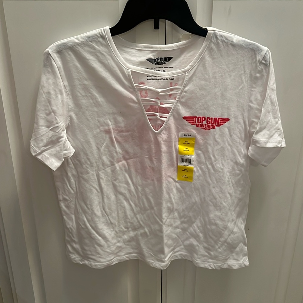 NWT Top Gun Maverick cropped top large 11-13